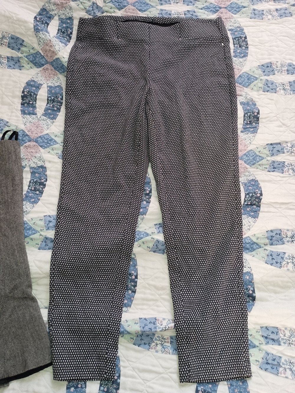 Rafaella Black & White Micro Dot Slim Trousers